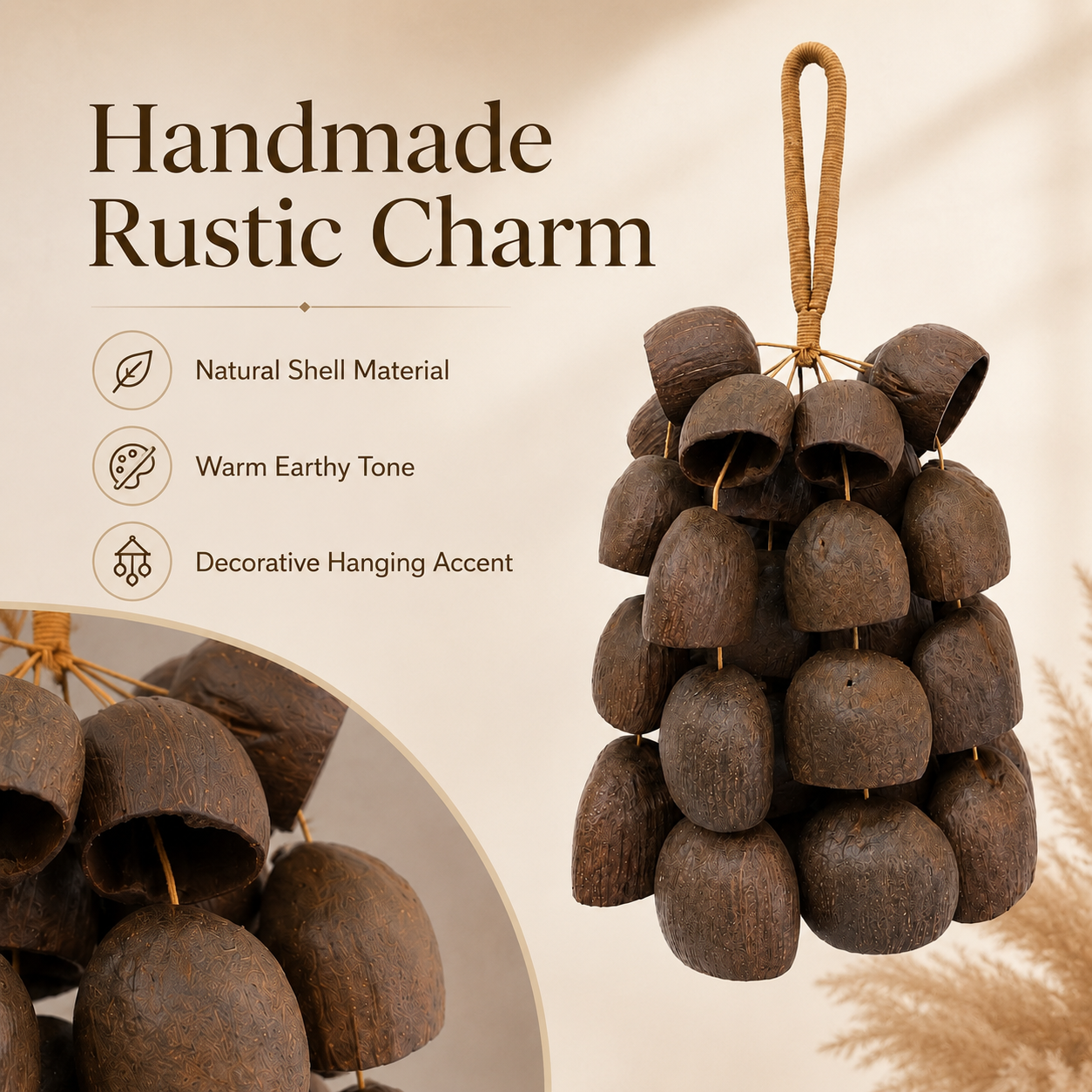 Natural Seed Wind Chimes Shaker Rattle