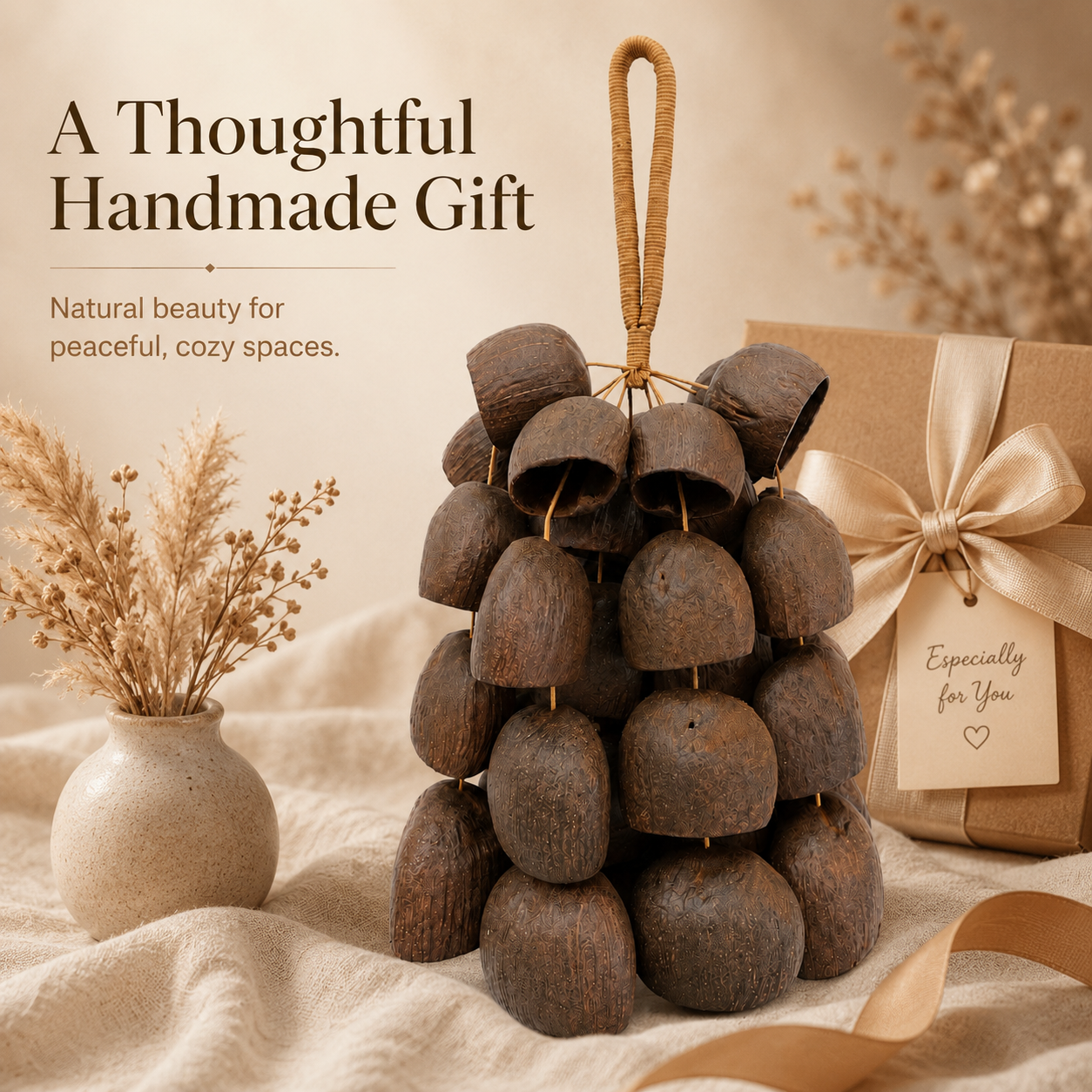 Natural Seed Wind Chimes Shaker Rattle