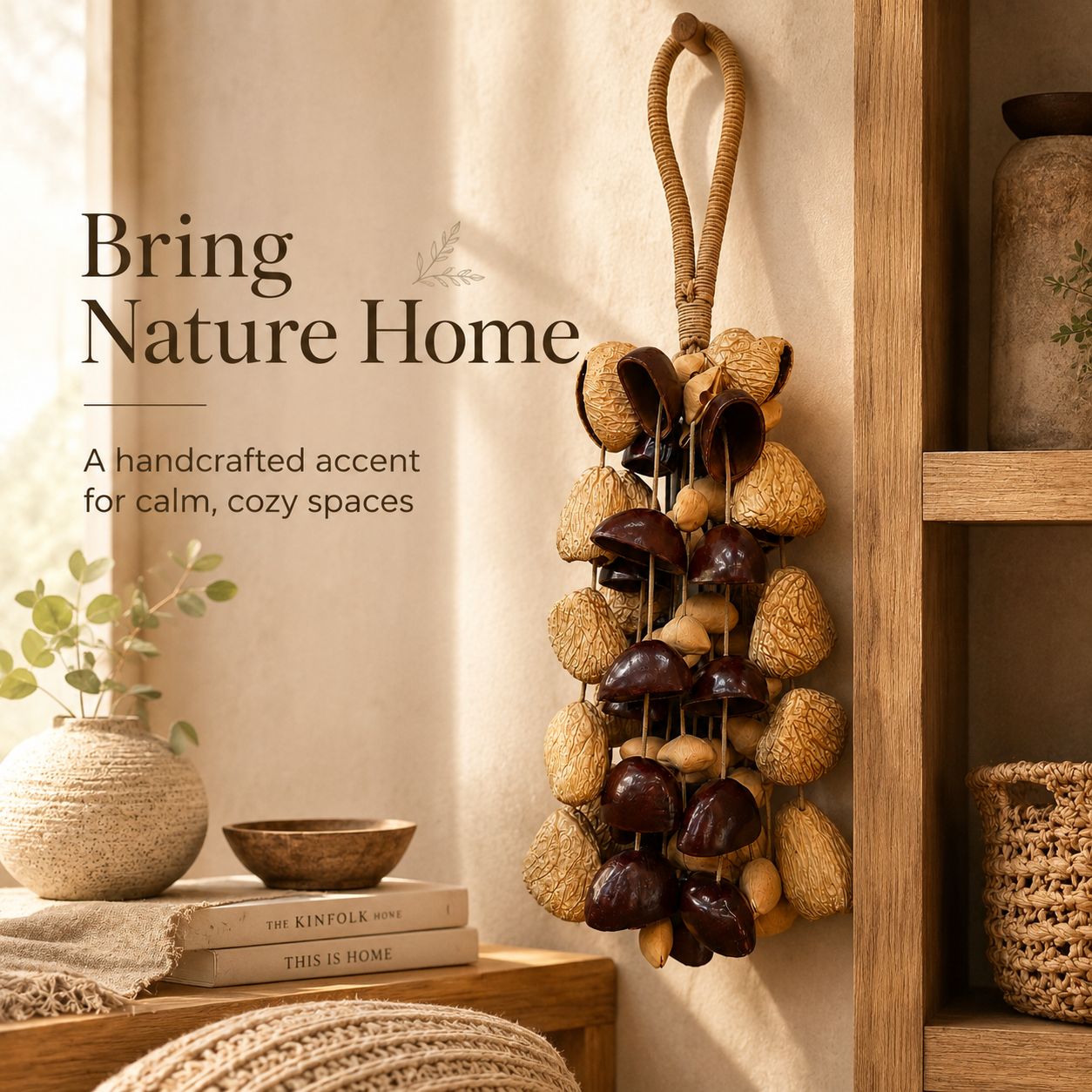 3 Kind of Natural Seed Wind Chimes Shaker Rattle