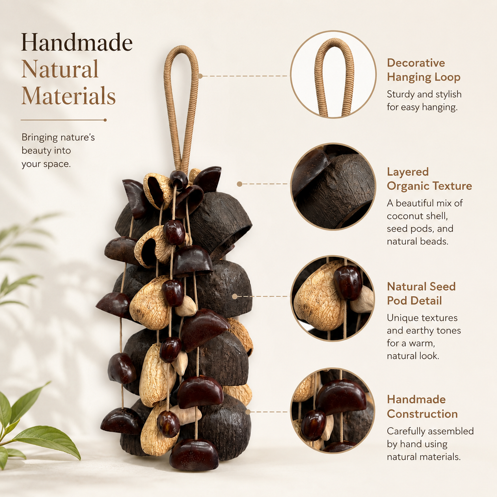 5 Kind of Natural Seed Wind Chimes Shaker Rattle